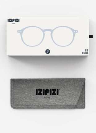 IZIPIZI #D leesbril ronde glazen frozen blue / blauw - kies uw sterkte