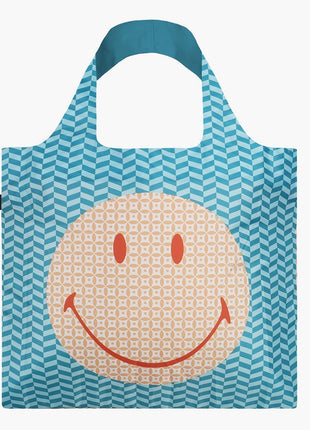 LOQI vouwtas - opvouwbare tas  / shopper - Smiley - Geometric