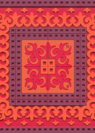 Images d'Orient glas onderzetter oranje Sejjadeh Zen Feu