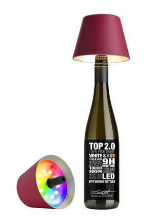72524 Sompex TOP 2.0 flessenlamp accu led bordeaux multi-colour