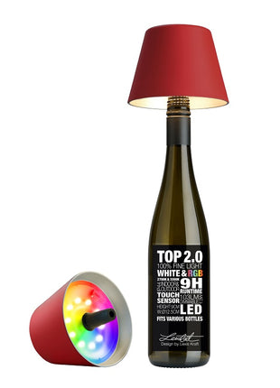 72530 Sompex TOP 2.0 flessenlamp accu led rood multi-colour
