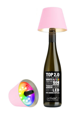 72535 Sompex TOP 2.0 flessenlamp accu led roze multi-colour