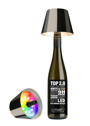72553 Sompex TOP 2.0 flessenlamp accu space grau multi-colour