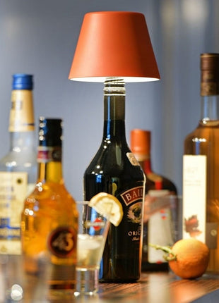 Sompex Top flessenlamp wijnfles olijfoliefles accu traploos dimbaar led oranje 78375