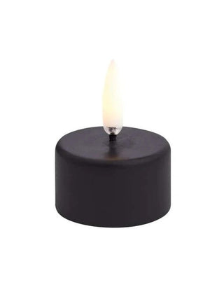 Uyuni theelicht LED 400 zwart wax 4 cm - remote ready