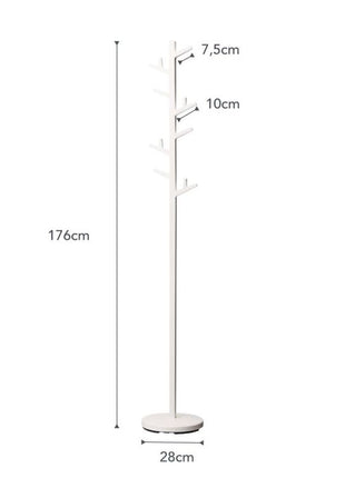 386667 Yamazaki Branch Kapstok Pole Hanger - Wit
