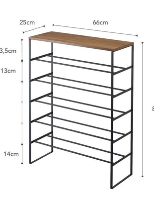 Yamazaki Tower Schoenenrek 6-laags zwart 03370