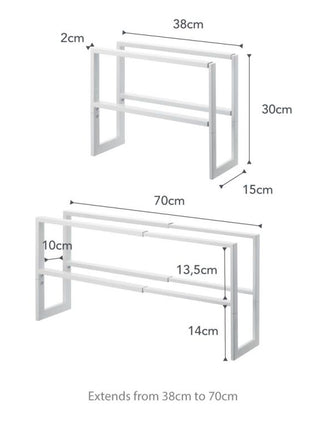 Yamazaki Line Schoenenrek uitschuifbaar 2-laags - Wit