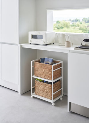 Yamazaki Tower Opbergtrolley 2-laags wit 397486