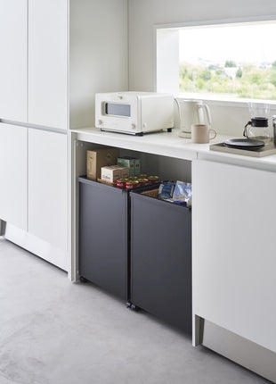 Yamazaki Tower Opbergtrolley 2-laags zwart 397487