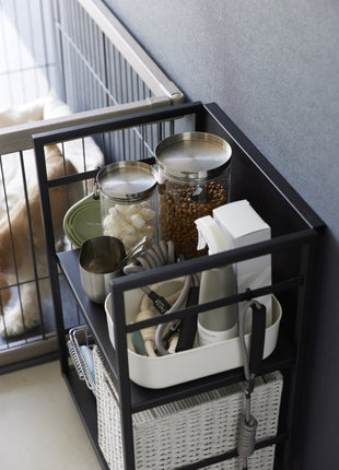 Yamazaki Tower Opbergtrolley 2-laags zwart 397487