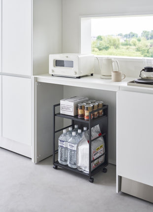 Yamazaki Tower Opbergtrolley 2-laags zwart 397487