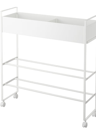 397490 Yamazaki Tower Opbergtrolley met bak Wit