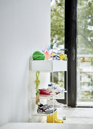 Yamazaki Tower Opbergtrolley met bak Wit 397490