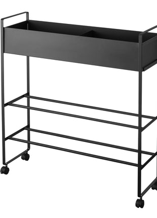 397491 Yamazaki Tower Opbergtrolley met bak - Zwart