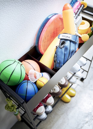 Yamazaki Tower Opbergtrolley met bak - Zwart