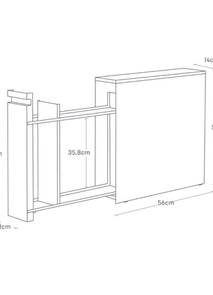 Yamazaki Tower Badkamerorganizer uitschuifbaar - Wit