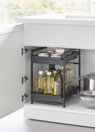 397597 Yamazaki Tower Keukenkast organizer 2-laags - Zwart