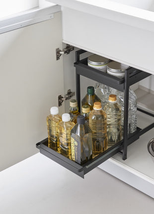 397597 Yamazaki Tower Keukenkast organizer 2-laags - Zwart