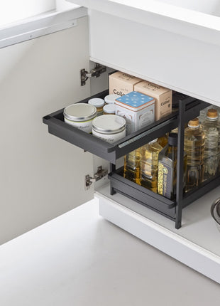 397597 Yamazaki Tower Keukenkast organizer 2-laags - Zwart