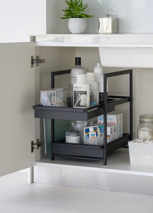 Yamazaki Tower Keukenkast organizer 2-laags - Zwart