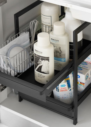 Yamazaki Tower Keukenkast organizer 2-laags - Zwart