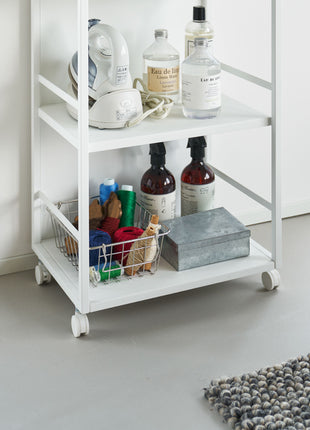 Yamazaki Tower Opbergtrolley 3-laags semi gesloten Wit 397673
