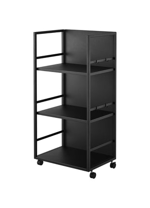 397674 Yamazaki Tower Opbergtrolley 3-laags semi gesloten trolley - Zwart