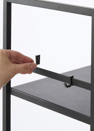 397674 Yamazaki Tower Opbergtrolley 3-laags semi gesloten trolley - Zwart