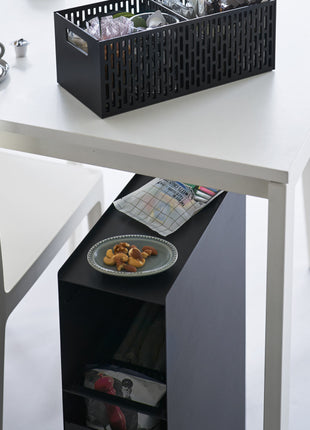 Yamazaki Tower Opbergtrolley op wielen 3-laags - Zwart