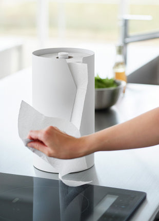 Yamazaki Tower Keukenrolhouder rond - Wit
