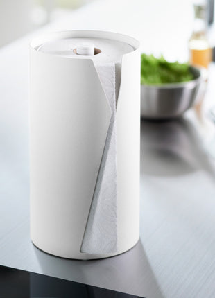 Yamazaki Tower Keukenrolhouder rond - Wit