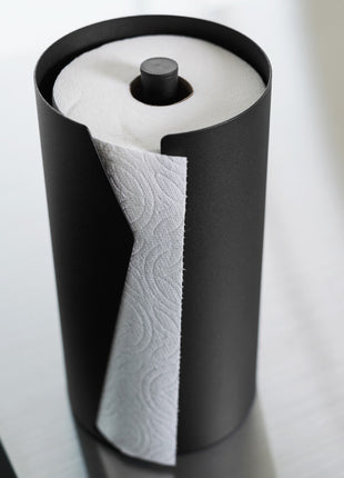 Yamazaki Tower Keukenrolhouder rond - Zwart