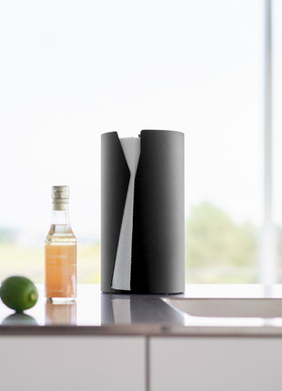 Yamazaki Tower Keukenrolhouder rond - Zwart