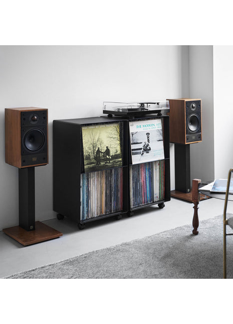 Yamazaki Tower Platenkast 2-laags op wielen Zwart 397704