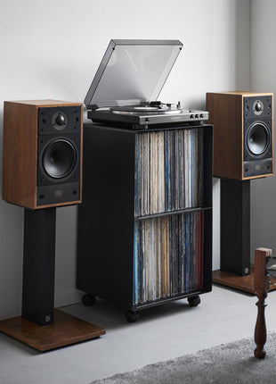 Yamazaki Tower Platenkast 2-laags op wielen Zwart 397704