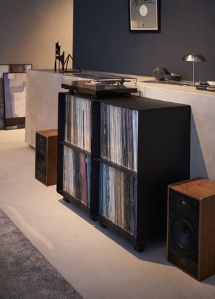Yamazaki Tower Platenkast 2-laags op wielen Zwart 397704