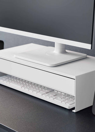 397717 Yamazaki Tower Monitorstandaard met lade - Wit