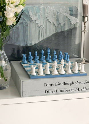 PW00755 Printworks Spel Classic Chess Dusty Blue schaakspel 