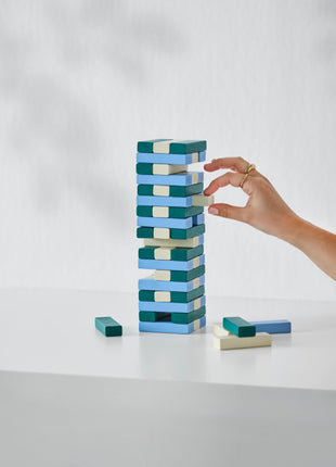 Printworks Spel Play - Tumbling Tower - Groen/Blauw PW00758