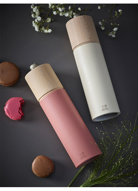 Peugeot Boreal pepermolen zoutmolen set roze / wit