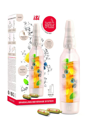 iSi Twist‘n Sparkle Virtuoso Starter Set - 0.95Ltr - Ivory