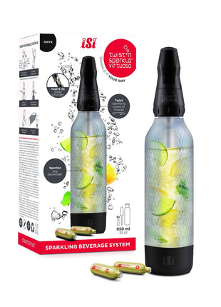 iSi Twist‘n Sparkle Virtuoso Starter Set - 0.95Ltr - Onyx