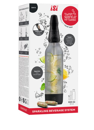 iSi Twist‘n Sparkle Virtuoso Starter Set - 0.95Ltr - Onyx