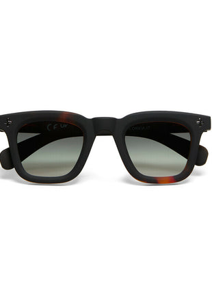 OK068B3H-GR Okkia Firenze unisex zonnebril zwart havana, groene glazen