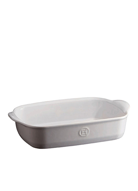 Emile Henry Schaal rechthoekig Farine wit 29x19 cm