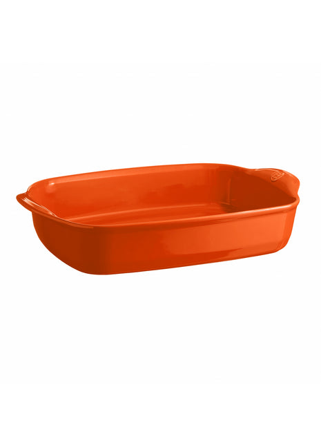 Emile Henry Schaal rechthoekig Toscane oranje 42x27 cm