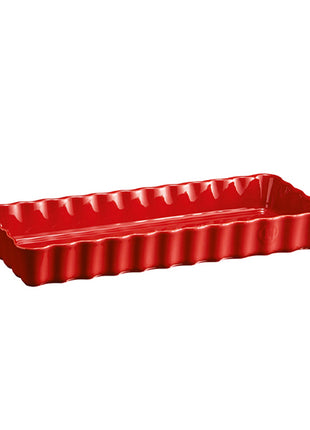 Emile Henry Taartvorm lang rechthoekig Grand Cru rood 36x15