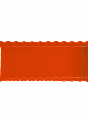 Emile Henry Taartvorm lang rechthoekig Toscane oranje 36x15