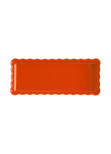 Emile Henry Taartvorm lang rechthoekig Toscane oranje 36x15